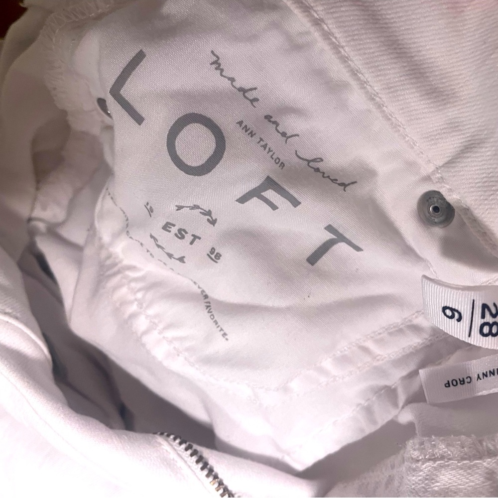 White Loft skinny cropped Jeans